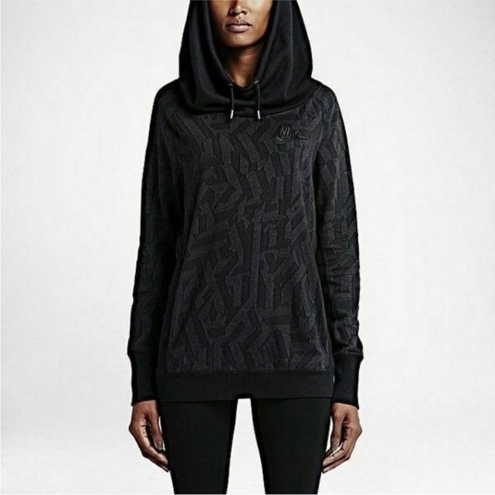 Ladies Nike Dri-Fit Jacquard‎ Rally Cowl Neck Hoodie Size Medium